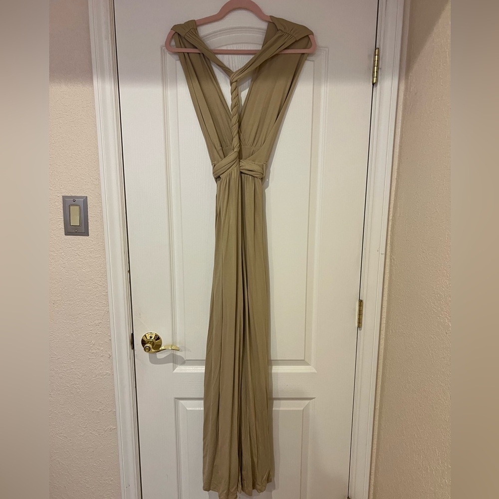 NWT Free People Dani Convertible Open-Back One-Piece Jumpsuit Beige Small NEW - Picture 6 of 7